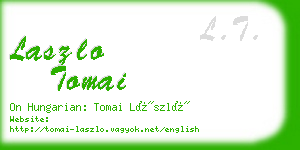 laszlo tomai business card